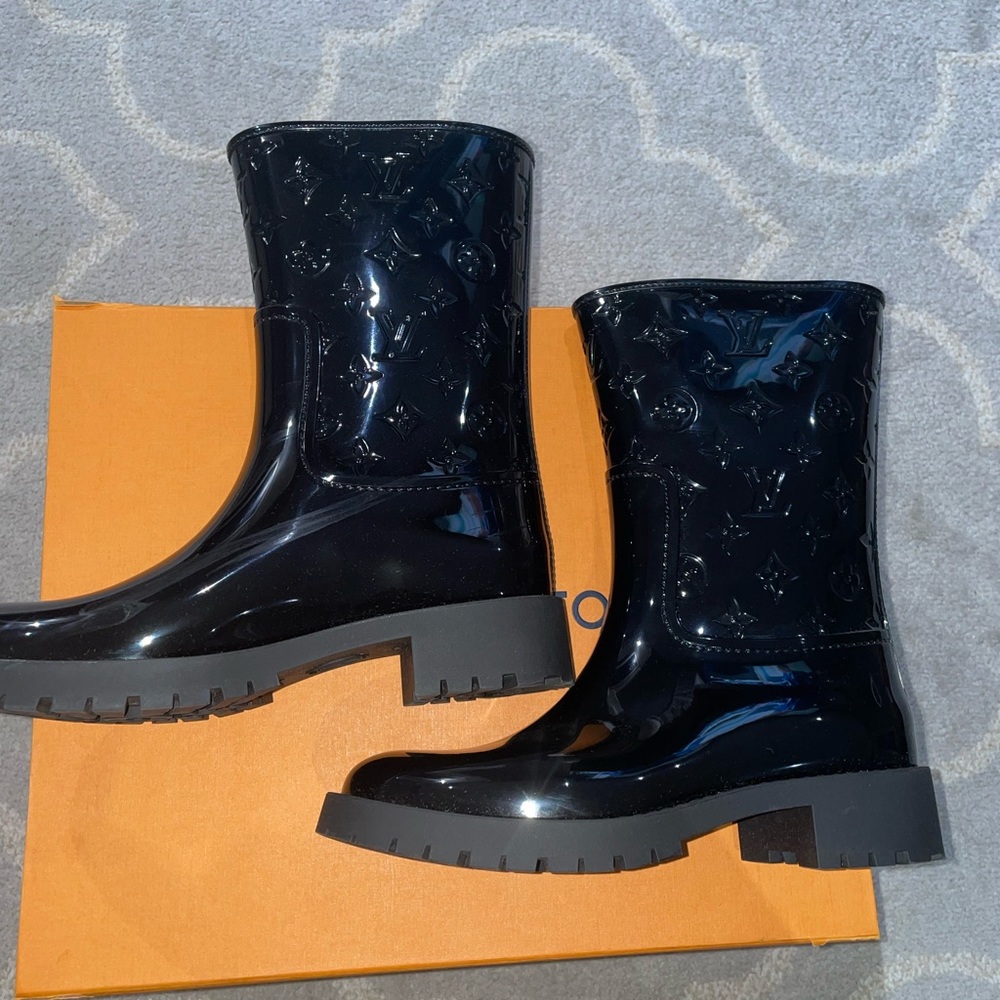 Louis Vuitton Patent Leather Rain Boots
